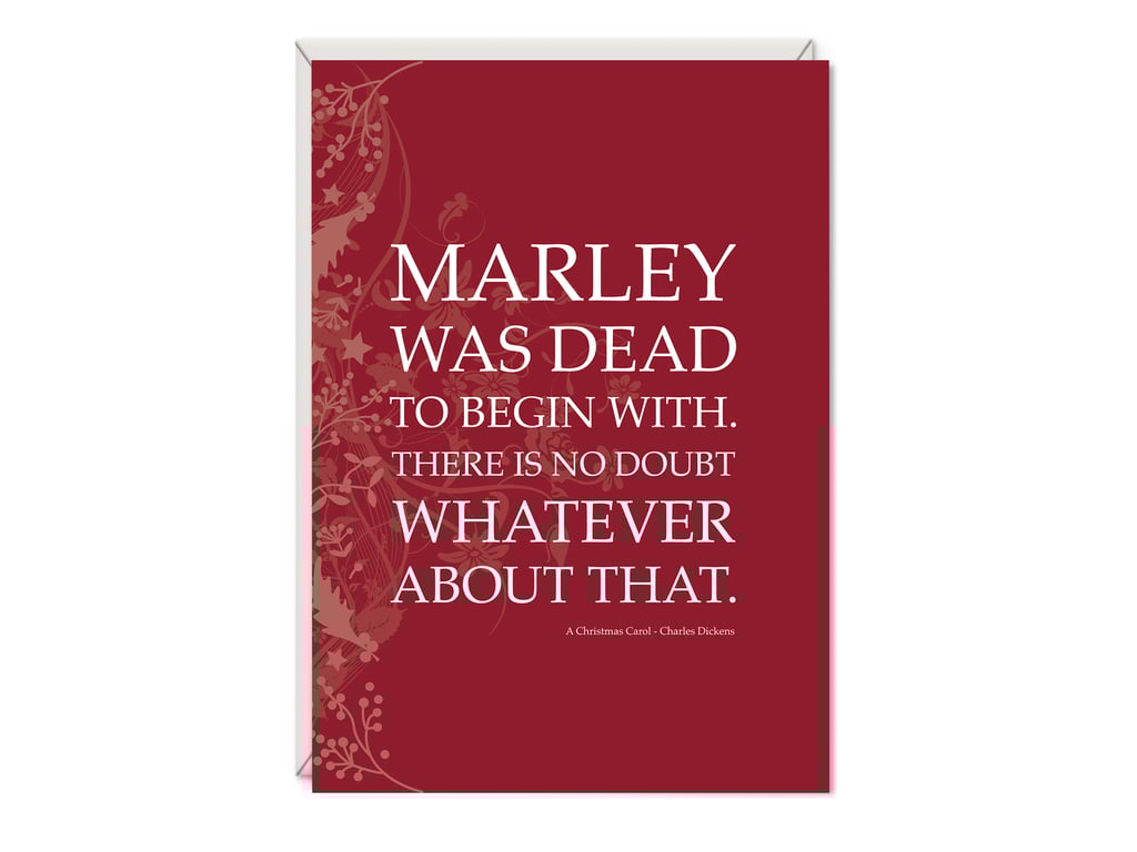 A Christmas Carol Greetings Card – Charles Dickens Literary Card - CHR01