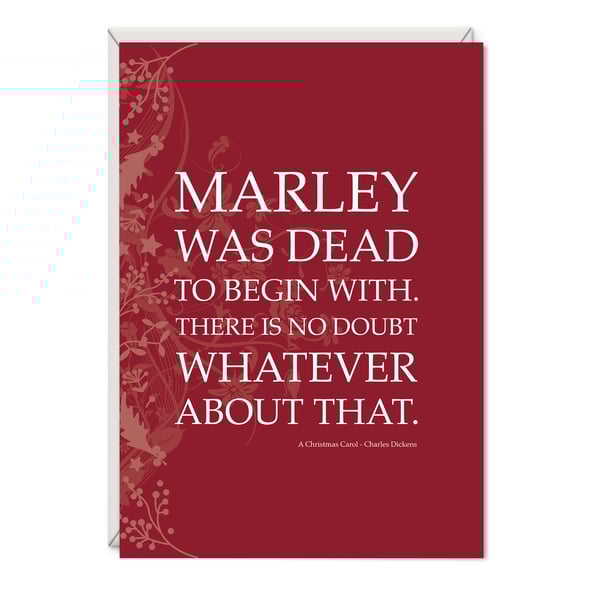 A Christmas Carol Greetings Card – Charles Dickens Literary Card - CHR01