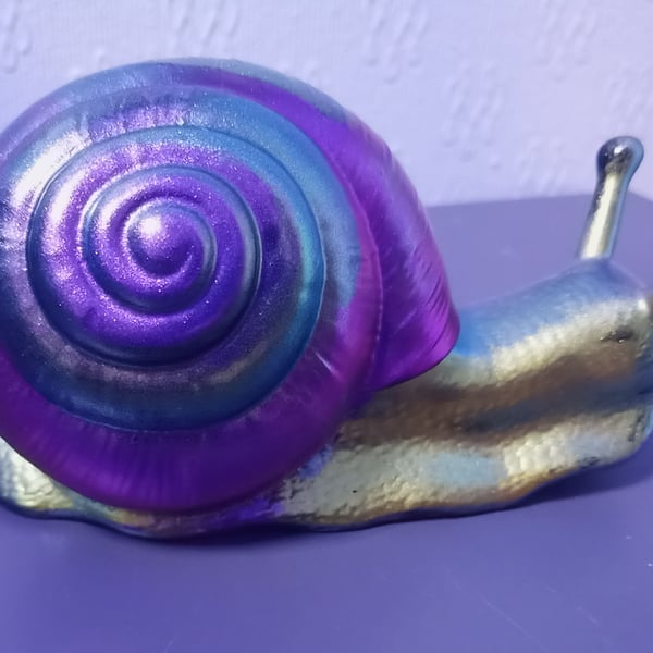 Ornamental Giant Resin Snail, Paperweight, Quirky Ornament, Home Decor, Office,
