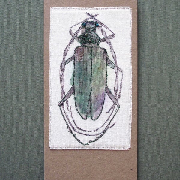 Unique Hand Made Beetle Card with Envelope