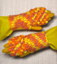 Crocheted Fingerless Dragon Scale Gloves - Image 7