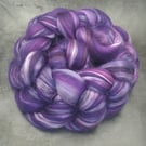 Violet Purples, Merino & Bamboo combed top, fibre for spinning