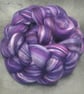 Violet Purples, Merino & Bamboo combed top, fibre for spinning