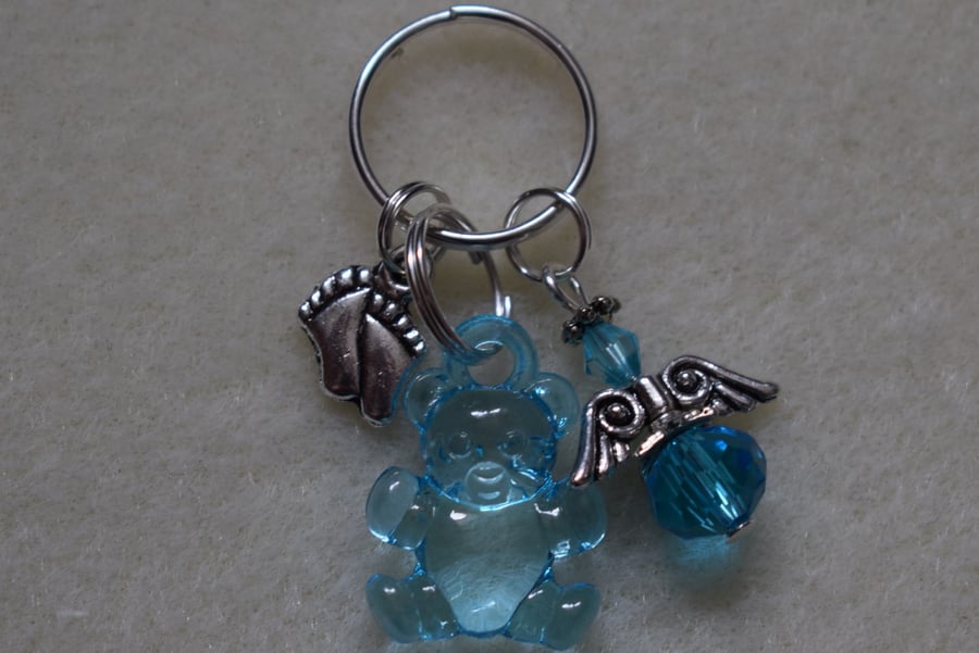 Memory Miscarriage Keyring Charm Angel Blue
