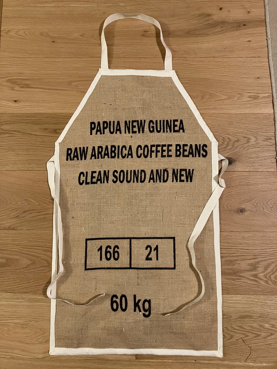Apron made from an old coffee sack - handmade upcycling!