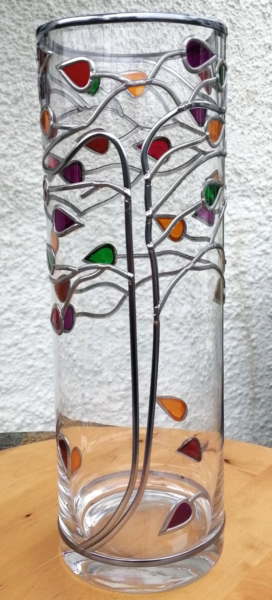 Twee is a unique one-off piece a stained-glass-effect leaded tree design