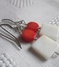 Shell & Bamboo Coral Earrings (2) - Image 3