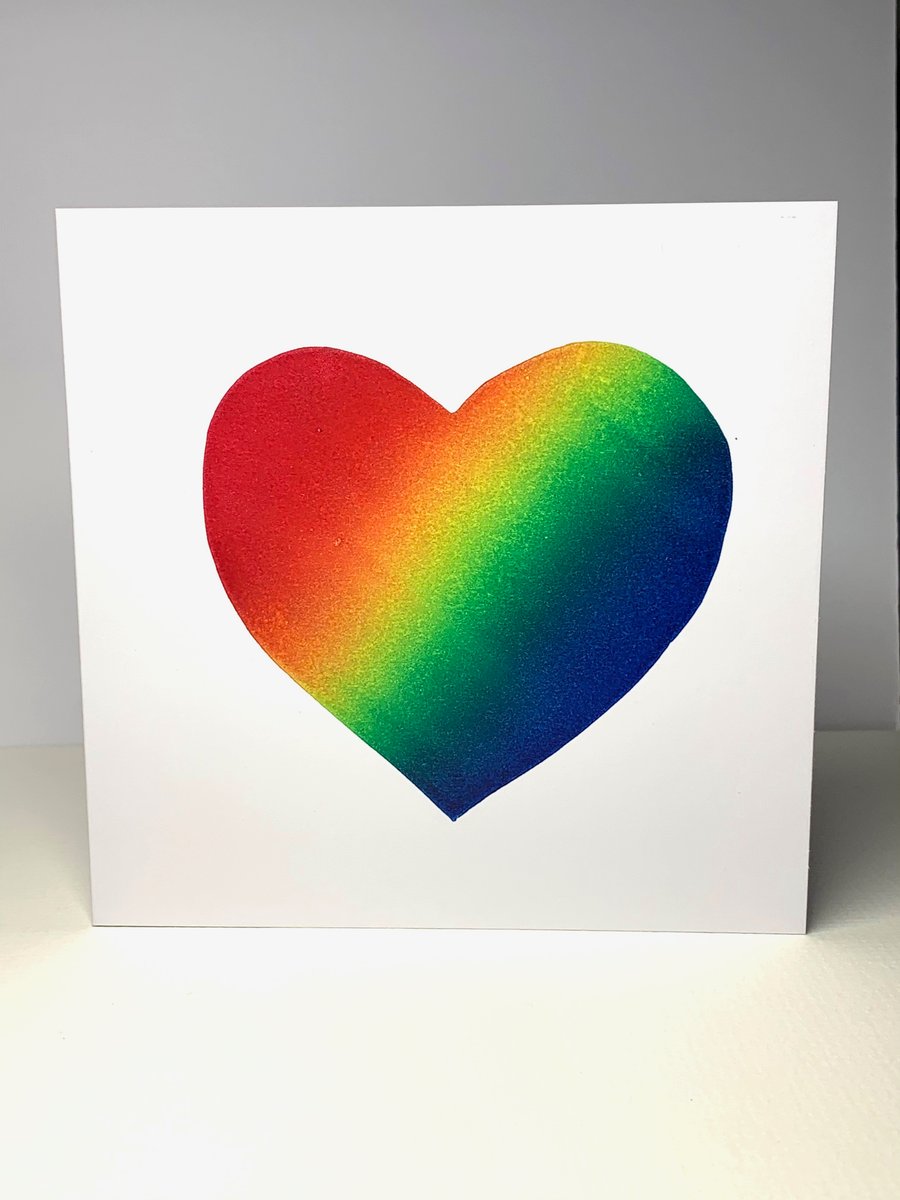 Rainbow Heart Card