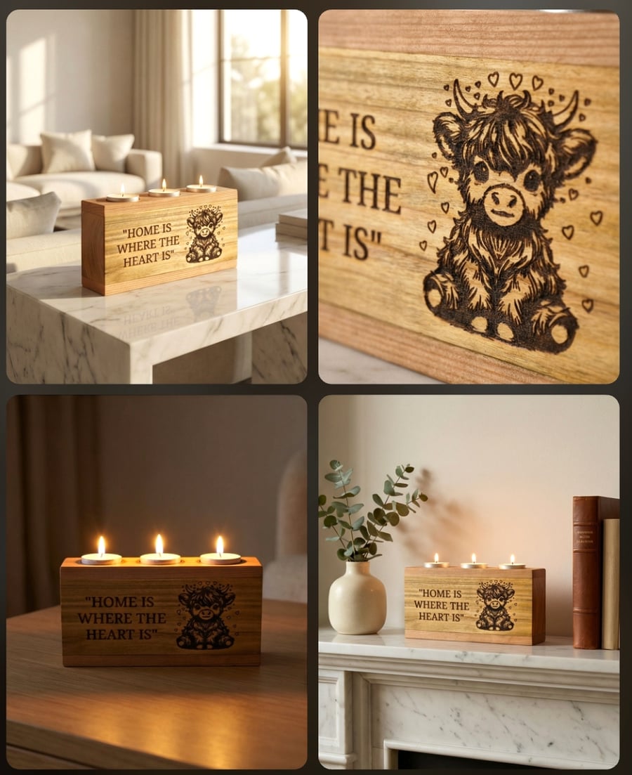 Wooden tea light  holder 