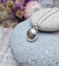 Sterling Silver Hammered Pebble Necklace Pendant - JBJ2017 - Image 3