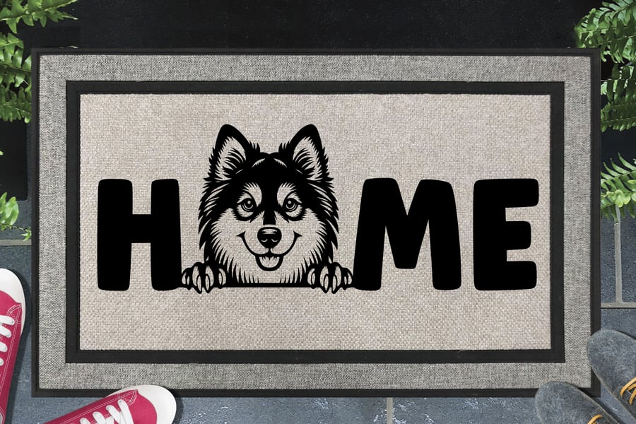 Norwegian Buhund Home Door Mat - All Weather Doormat - 45x70cm 