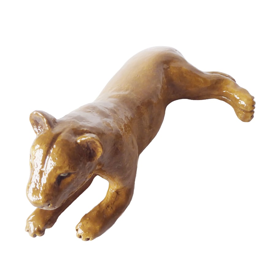 Lioness Ceramic Ornament - Handmade