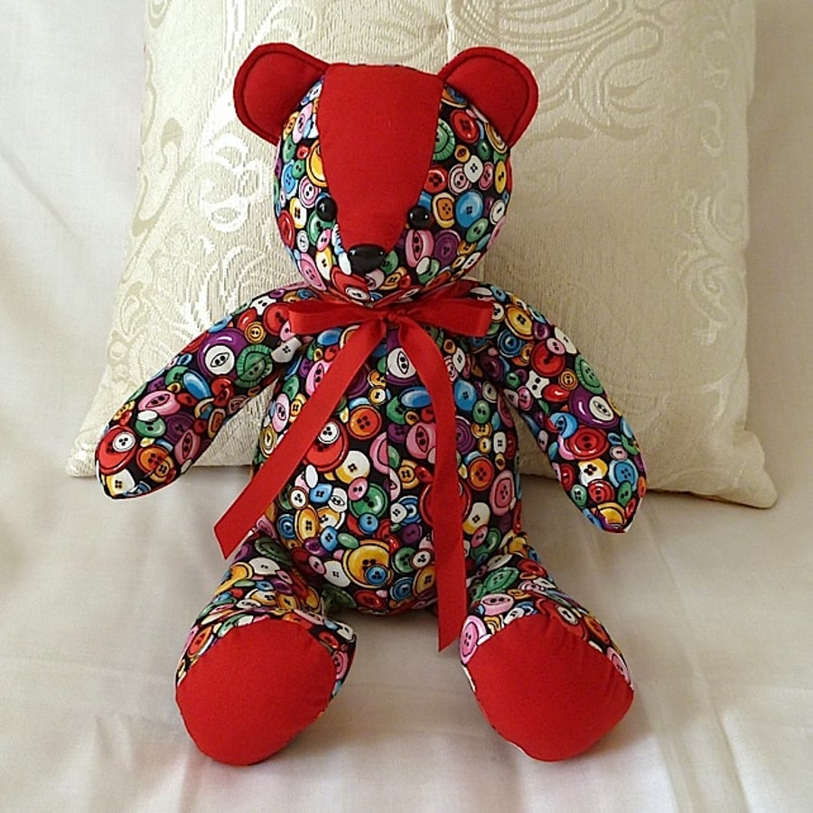 Teddy Bear with Button Design ( decorative teddy bear)