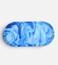 Large Blue Marbled Oval Decorative Tray, Jewellery and Diffuser Display - Image 2