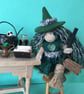 Green Witch Doll Hanging Decoration, Witch Core, Halloween Decorations