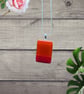 Necklace - Glass Fused Pendant - Red