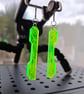Cipher Key Cyber Earrings Green Circuit Board Cyberpunk Rave Punk See Through - Image 4