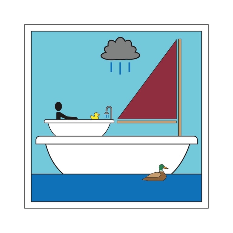 Bath Boat Postcard