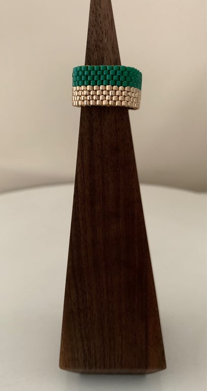 Stylish 2 colour modern ring