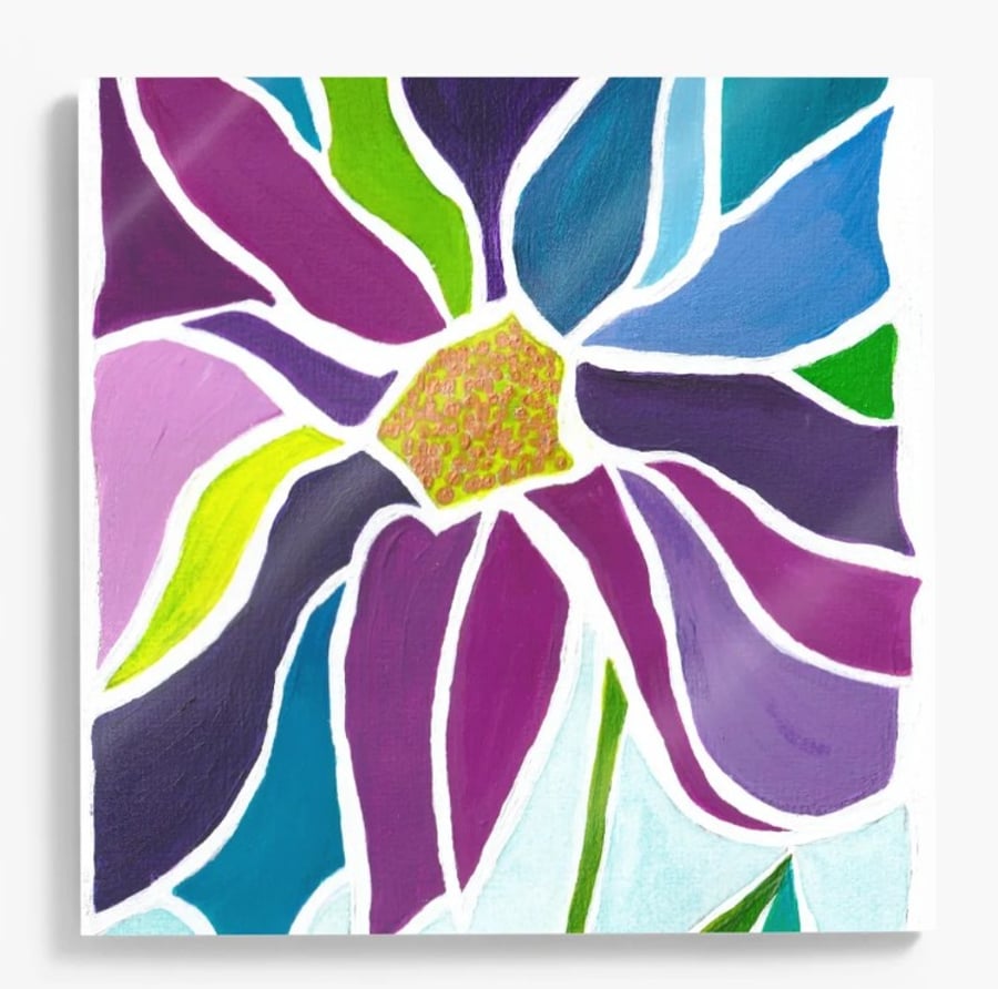 Acrylic wall tile. Printed from my original painting titled 'Blooming'