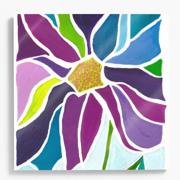 Acrylic wall tile. Printed from my original painting titled 'Blooming'