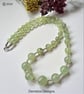Designer Prehnite & Peridot Sterling Silver Necklace  - Image 6