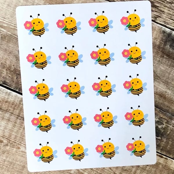 Bee stickers sheet 