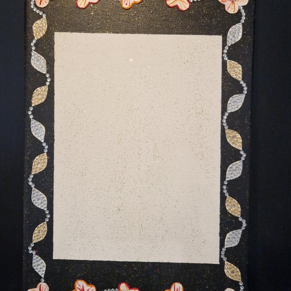Canvas picture frame.