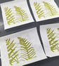 'Ferns'  concertina sketchbook, note book covered with hand printed linocut - Image 5