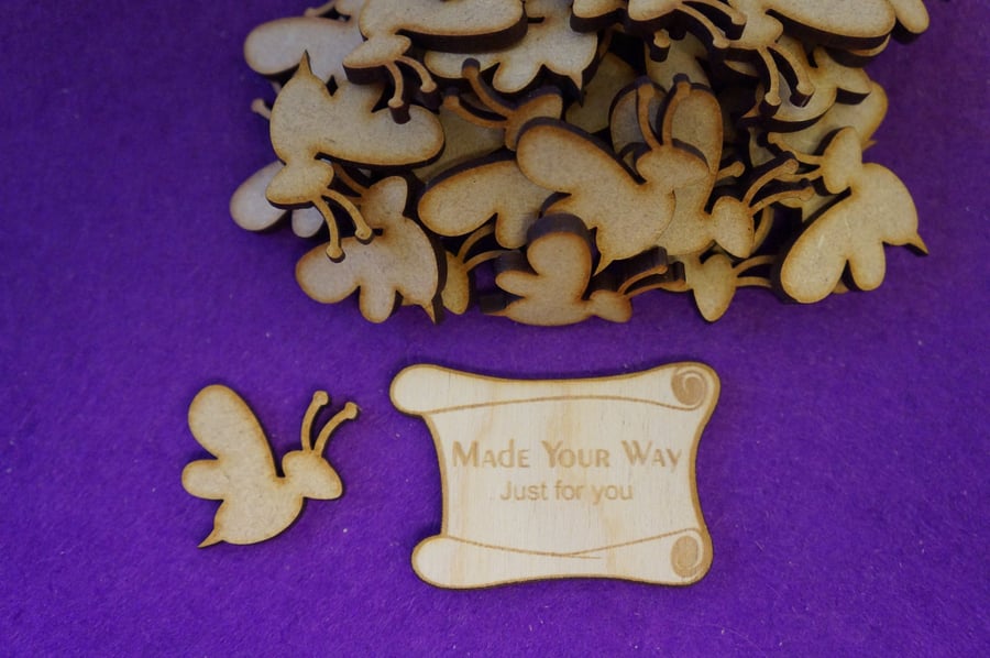 MDF Wasp Bumble Bee 3cm - 40 x Laser cut wooden shape