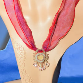 Small Heart  Sea Glass Necklace
