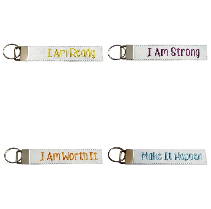 Custom Affirmation Key Fob Keyring - Choose you... - Folksy
