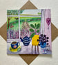 Garden View, blank greetings card