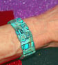 Marbled Turquoise Handmade Tiles Cuff Bracelet - Image 6
