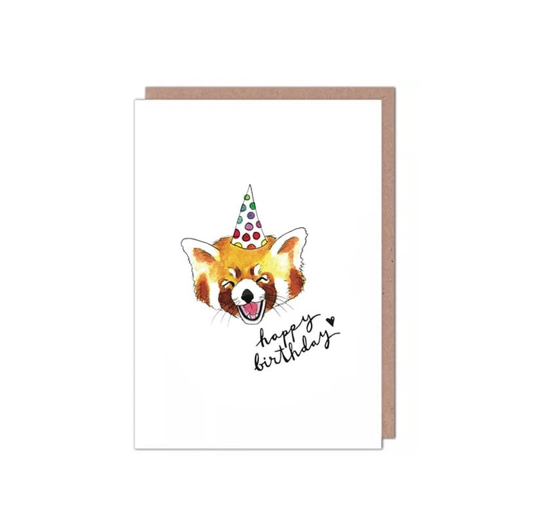 Red Panda Birthday Card