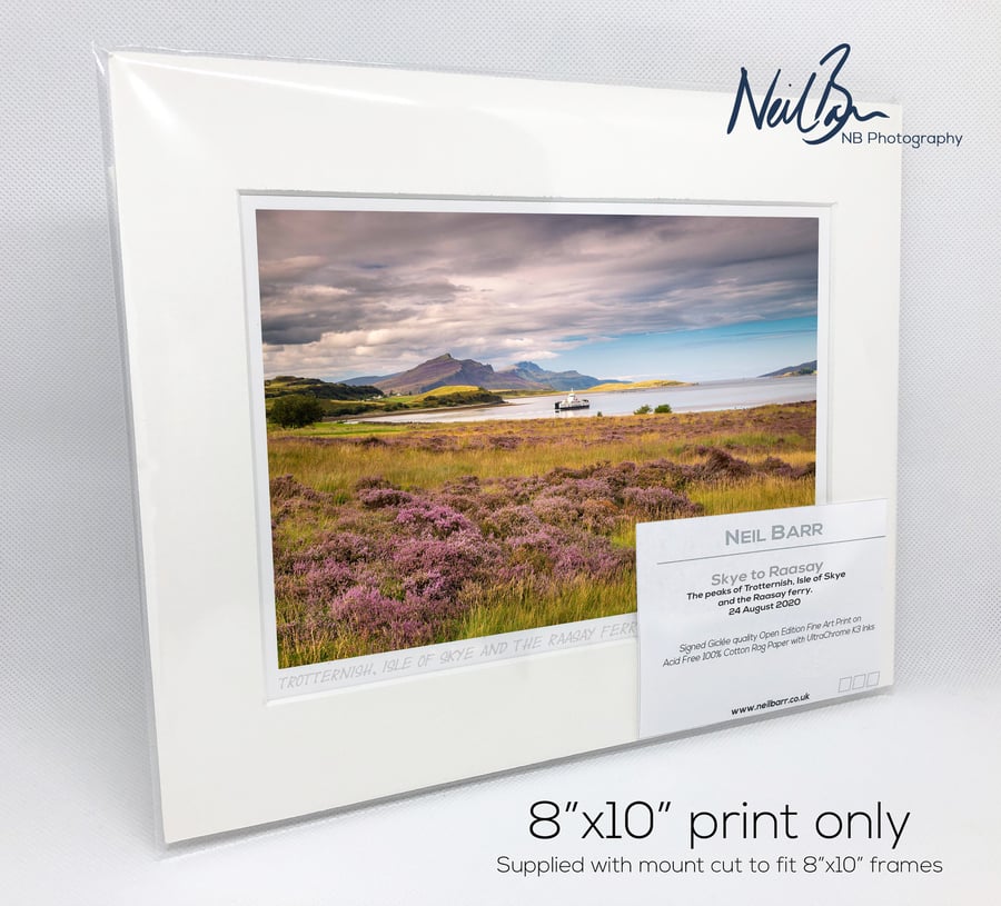 Isle of Skye to Raasay Ferry, Scotland - A5 (10" x 8") Unframed Print