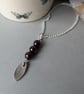 Energy boosting red garnet and silver necklace