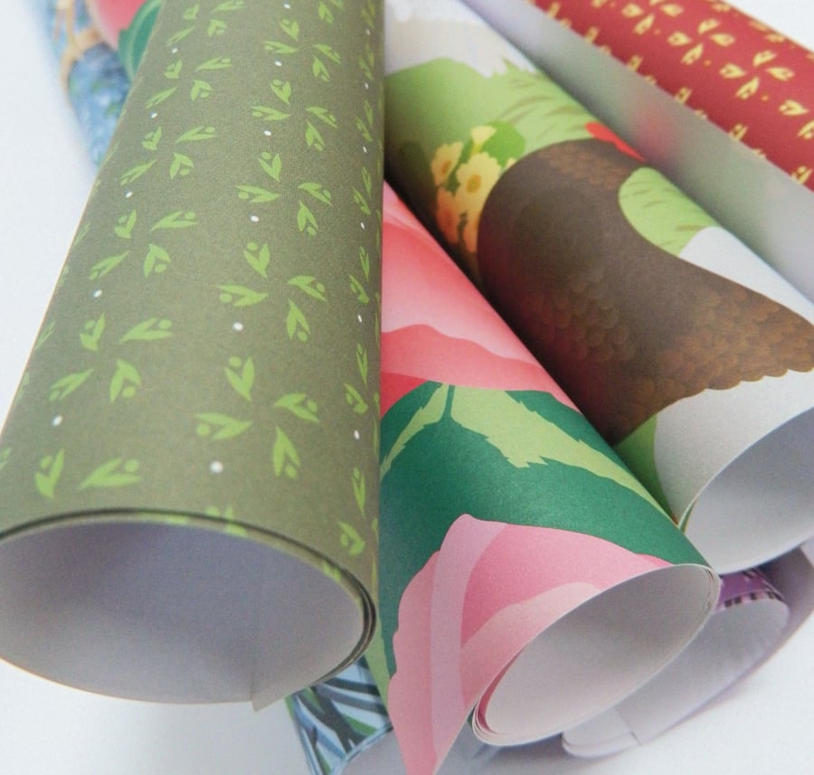 Mixed Gift Wrapping Paper - Any five sheets of any design!