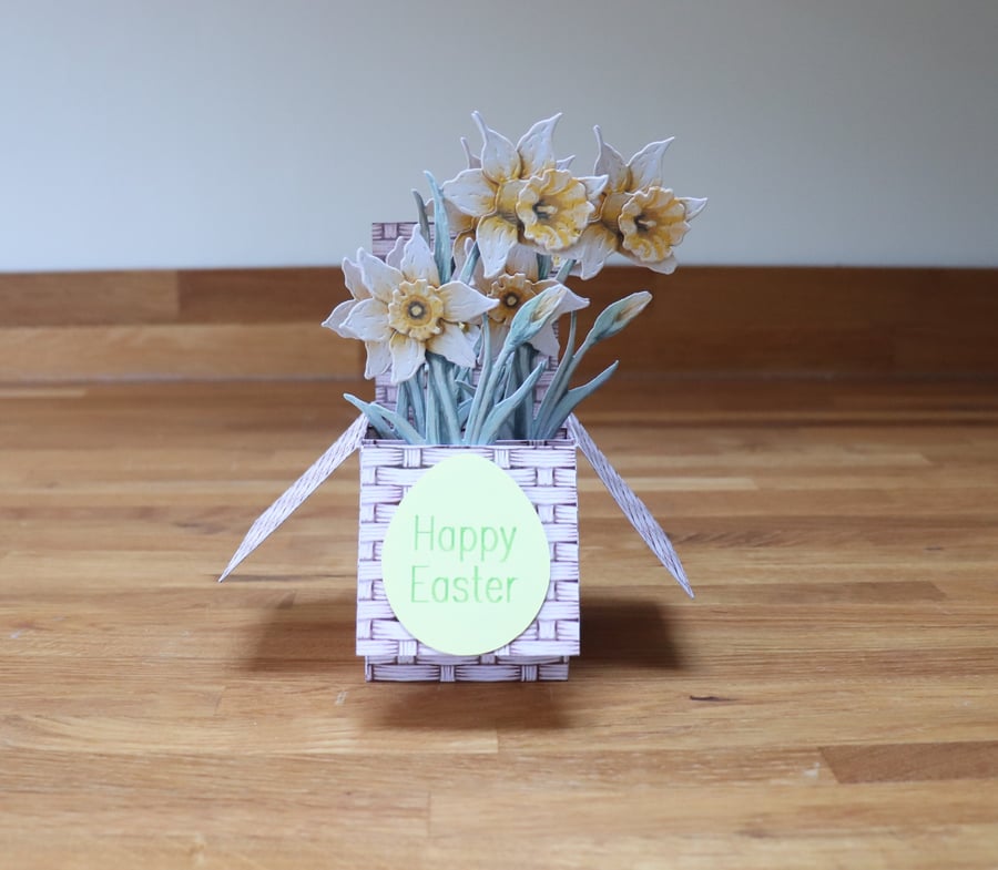 Bouquet of Daffodils,Basket Weave.