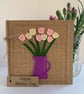 Handmade Mother’s Day Card. Pink and cream flowers from wool felt. Keepsake. - Image 4