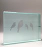 Birds on a Wire Glass Block - Image 3