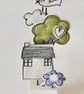 'Bless This House' on a Painted Wooden Block Stand - Image 10