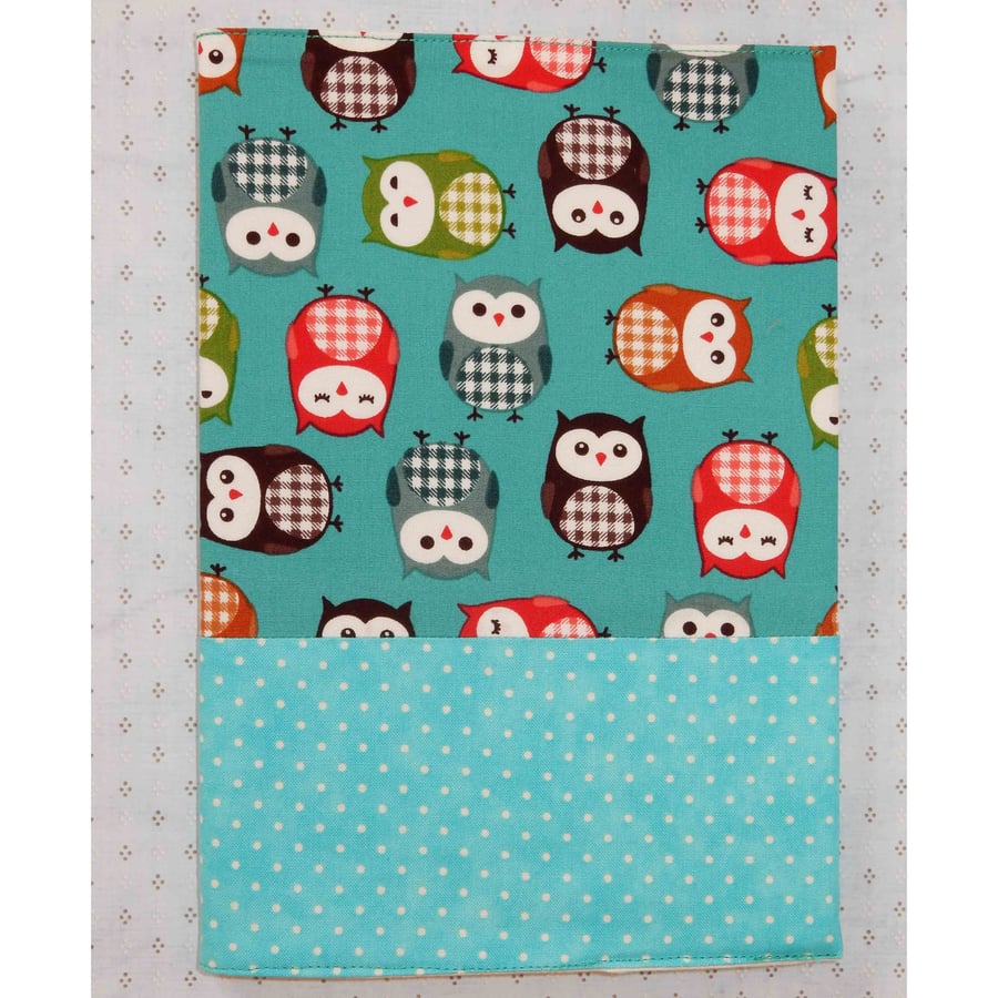 Diary Bright owls fabric covered