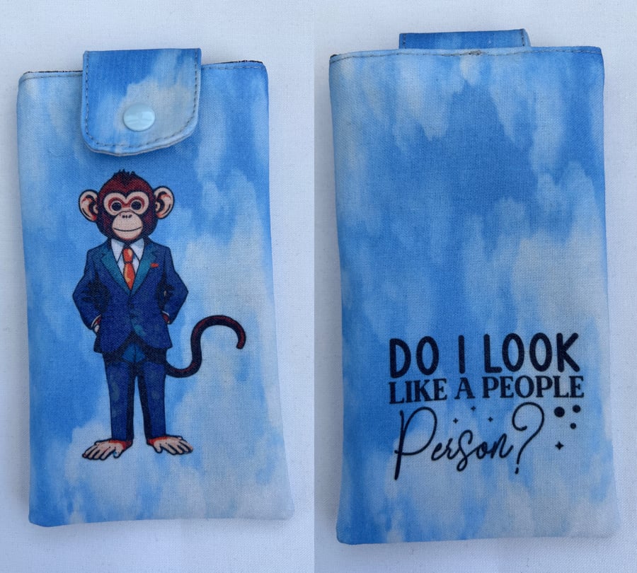 Phone or Glasses Case - Monkey in a Suit