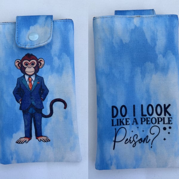 Phone or Glasses Case - Monkey in a Suit