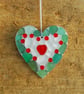 Beach glass heart wall hanger small - Image 1