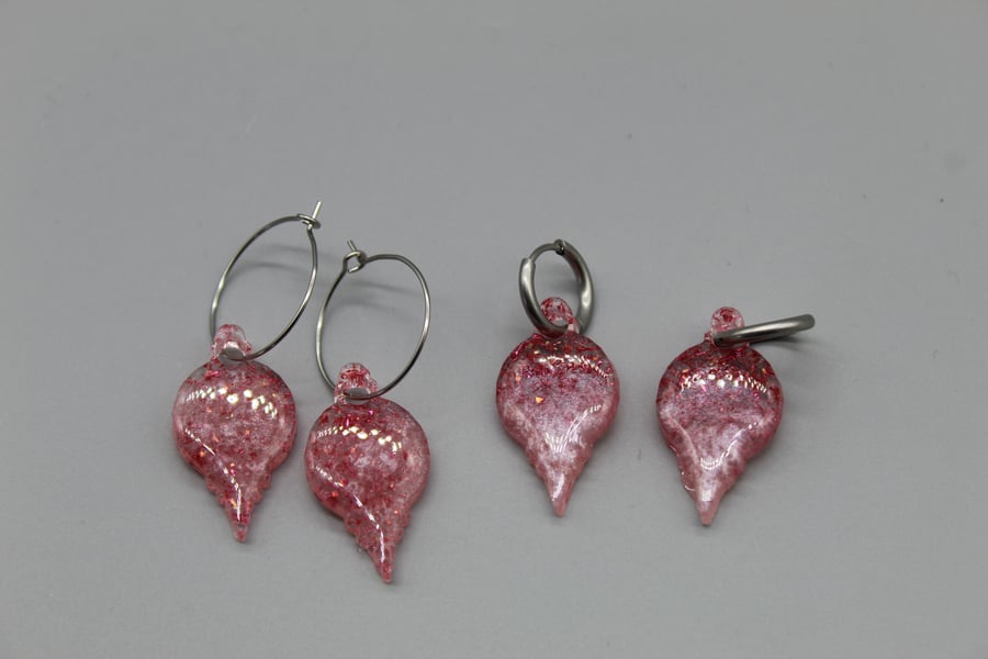 Bauble Hoop Earrings, Bauble Earrings, Christmas Earrings, Xmas Gift