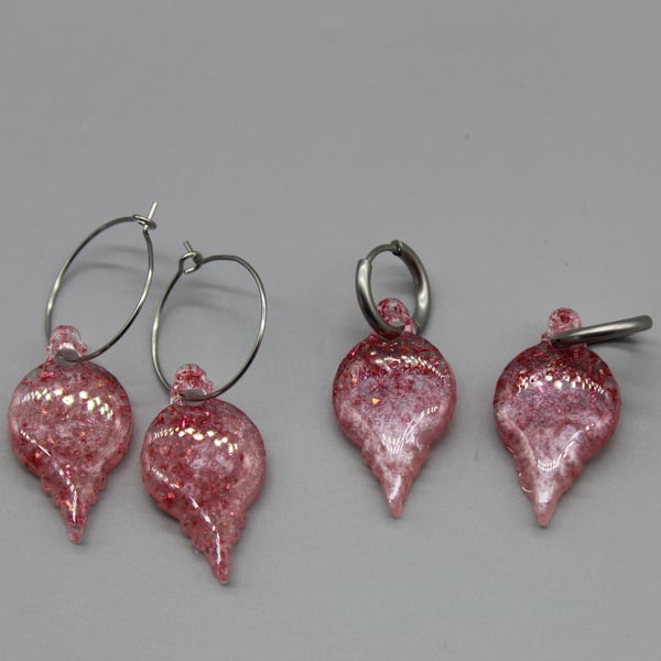 Bauble Hoop Earrings, Bauble Earrings, Christmas Earrings, Xmas Gift