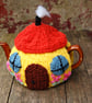 Knitted tea cosy - Fairy cottage design  to fit a one two cup teapot - Image 2