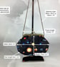 Space small clutch bag, Planets makeup bag, Pattern and chain options - Image 8